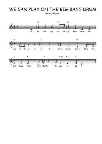 We can play on the big bass drum